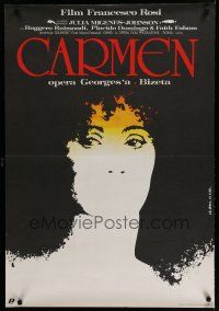 6r024 CARMEN Polish 27x38 '85 Francesco Rosi, Placido Domingo, great Erol art of Carmen!