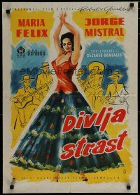 6r631 CAMELIA Yugoslavian '58 wonderful full-length artwork of Maria Felix in the title role!