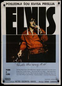 6r648 ELVIS: THAT'S THE WAY IT IS Yugoslavian '70 great image of Presley singing on stage!