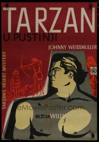 6r730 TARZAN'S DESERT MYSTERY Yugoslavian '56 Johnny Weissmuller, Johnny Sheffield & Cheetah!