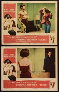 6s848 ALL THE FINE YOUNG CANNIBALS 2 LCs '60 Robert Wagner w/ Natalie Wood & getting hit by Kohner!