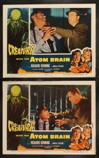 6s868 CREATURE WITH THE ATOM BRAIN 2 LCs '55 Don Harvey & Tristram Coffin are strangled!