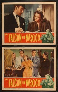 6s884 FALCON IN MEXICO 2 LCs '44 detective Tom Conway, Mona Maris, Martha Vickers, film noir!