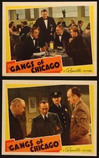 6s895 GANGS OF CHICAGO 2 LCs '40 Lloyd Nolan, with pretty Astrid Allwyn, Barton MacLane!