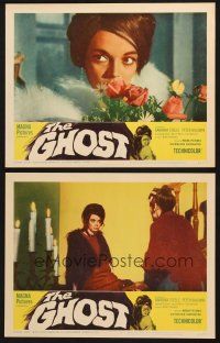 6s897 GHOST 2 LCs '65 Lo Spettro, sexy Barbara Steele behind flowers, w/ Harriet White!