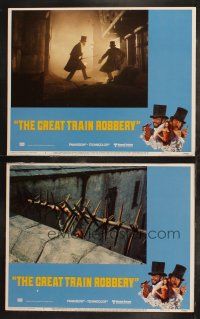 6s904 GREAT TRAIN ROBBERY 2 LCs '79 Sean Connery, Sutherland, cool Tom Jung border art!