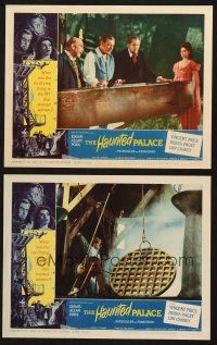 6s907 HAUNTED PALACE 2 LCs '63 Vincent Price, Lon Chaney & Debra Paget by coffin, Edgar Allan Poe