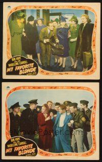 6s931 MY FAVORITE BLONDE 2 LCs '42 wacky images of Bob Hope & sexy Madeleine Carroll!