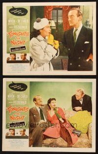 6s984 TONIGHT'S THE NIGHT 2 LCs '54 David Niven and sexy Yvonne De Carlo, Barry Fitzgerald!
