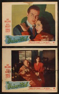 6s989 UNINVITED 2 LCs '44 pretty Gail Russell with Ray Milland and Donald Crisp!