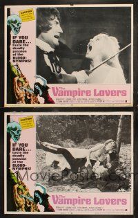 6s990 VAMPIRE LOVERS 2 LCs '71 Ingrid Pitt, Ferdy Mayne, Douglas Wilmer and Kirsten Lindholm!