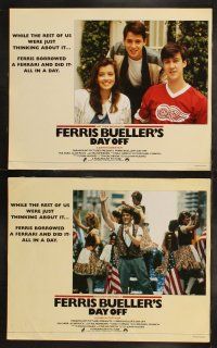 6s157 FERRIS BUELLER'S DAY OFF 8 English LCs '86 Matthew Broderick in John Hughes teen classic!