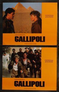 6s175 GALLIPOLI 8 English/Spanish LCs '81 Peter Weir, Mel Gibson & Mark Lee cross desert on foot!