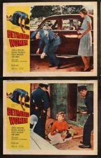 6s073 BETRAYED WOMEN 8 LCs '55 bad girls in solitary, Carole Mathews, Beverly Michaels!