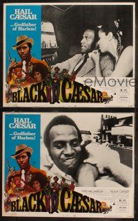 6s751 BLACK CAESAR 3 LCs '73 AIP, Fred Williamson, Godfather of Harlem border art by Akimoto!