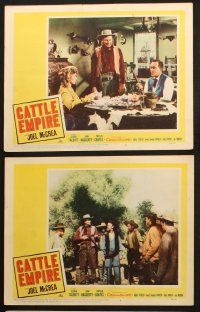 6s567 CATTLE EMPIRE 6 LCs '58 western images of cowboy Joel McCrea, Gloria Talbott, Phyllis Coates!