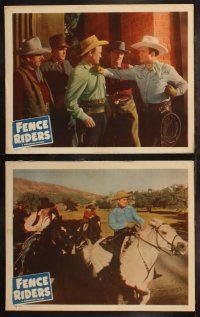 6s519 FENCE RIDERS 7 LCs '50 cowboys Whip Wilson & Andy Clyde with pretty Reno Browne!
