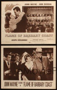 6s690 FLAME OF BARBARY COAST 4 LCs R50s romantic art of John Wayne & sexy Ann Dvorak, Schildkraut!