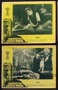 6s621 FRANKENSTEIN CREATED WOMAN 5 LCs '67 Peter Cushing, Susan Denberg had the soul of the Devil!