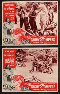 6s525 GLORY STOMPERS 7 LCs '67 AIP biker, Dennis Hopper, wild image of bikers on the rampage!