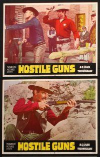 6s583 HOSTILE GUNS 6 LCs '67 George Montgomery, Yvonne De Carlo, Tab Hunter