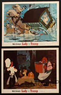 6s627 LADY & THE TRAMP 5 LCs R62 Walt Disney classic, great cartoon canine images!