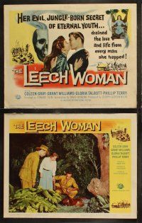 6s263 LEECH WOMAN 8 LCs '60 deadly female vampire drained love & life from every man she trapped!