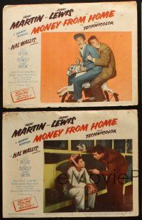 6s634 MONEY FROM HOME 5 LCs '54 cool images, 3-D Dean Martin with wacky horse jockey Jerry Lewis!