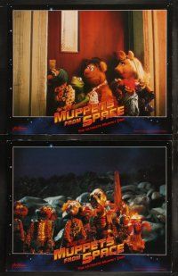 6s310 MUPPETS FROM SPACE 8 LCs '99 Kermit, Miss Piggy, Fozzie Bear & Animal, Jim Henson sci-fi!