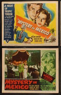 6s313 MYSTERY IN MEXICO 8 LCs '48 Robert Wise, William Lundigan, a night of tropic terror!