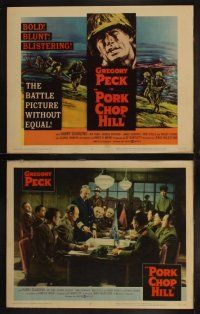 6s354 PORK CHOP HILL 8 LCs '59 Lewis Milestone directed, cool art of Korean War soldier Gregory Peck