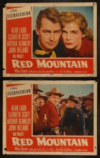 6s368 RED MOUNTAIN 8 LCs '52 western images of Alan Ladd, Lizabeth Scott, Arthur Kennedy, Civil War