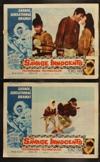 6s385 SAVAGE INNOCENTS 8 LCs '61 Nicholas Ray, Eskimo Anthony Quinn, Yoko Tani!