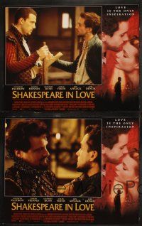 6s721 SHAKESPEARE IN LOVE 4 LCs '98 Geoffrey Rush, Ben Affleck & Joseph Fiennes!