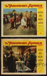 6s730 TARNISHED ANGELS 4 LCs '58 cool images of Rock Hudson, Robert Stack, & Dorothy Malone!