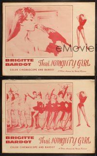 6s828 THAT NAUGHTY GIRL 3 LCs '58 wonderful images of sexy Brigitte Bardot, Mam'zelle Pigalle!