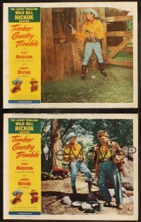 6s735 WILD BILL HICKOK stock 4 stock LCs '55 Guy Madison, Andy Devine, Timber Country Trouble!