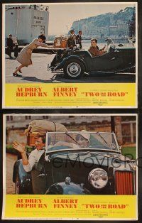 6s738 TWO FOR THE ROAD 4 LCs '67 Audrey Hepburn & Albert Finney, Stanley Donen!