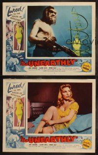 6s835 UNEARTHLY 3 LCs '57 super sexy Sally Todd, Johnson & Batanides, great monster image!