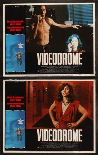 6s467 VIDEODROME 8 LCs '83 David Cronenberg, James Woods, Debbie Harry, sci-fi!