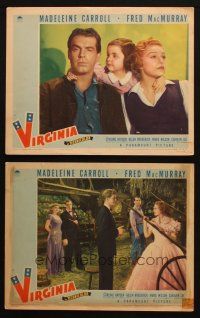 6s992 VIRGINIA 2 LCs '41 Sterling Hayden's first film, Fred MacMurray, gorgeous Madeleine Carroll!