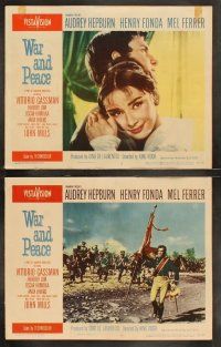6s472 WAR & PEACE 8 LCs '56 Audrey Hepburn, Henry Fonda & Mel Ferrer, Leo Tolstoy epic!