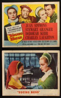 6s497 YOUNG BESS 8 LCs '53 great images of pretty Jean Simmons & Stewart Granger!