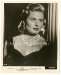 6t327 ANASTASIA 8x10 still '56 c/u of Ingrid Bergman in black dress & pearls!