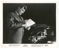6t333 ANGEL FACE 8.25x10 still '53 Jean Simmons in car watches Robert Mitchum studying paper!