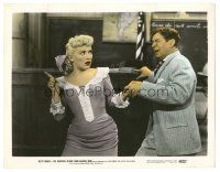 6t196 BEAUTIFUL BLONDE FROM BASHFUL BEND color 8x10.25 still '49 Rudy Vallee grabbing Betty Grable!