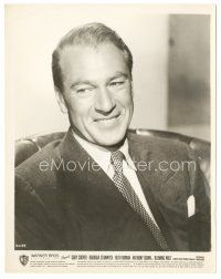 6t399 BLOWING WILD 8x10.25 still '53 close up of smiling Gary Cooper wearing suit & tie!