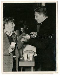 6t411 BOYS TOWN candid 8x10.25 still '38 Spencer Tracy gives Mickey Rooney some birthday cake!