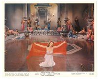6t219 CONQUEROR color 8x10 still '59 sexy Susan Hayward doing a seductive dance in palace!