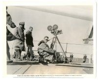 6t469 CORVETTE K-225 candid 8.25x10 still '43 director Richard Rosson with camera on ship's deck!